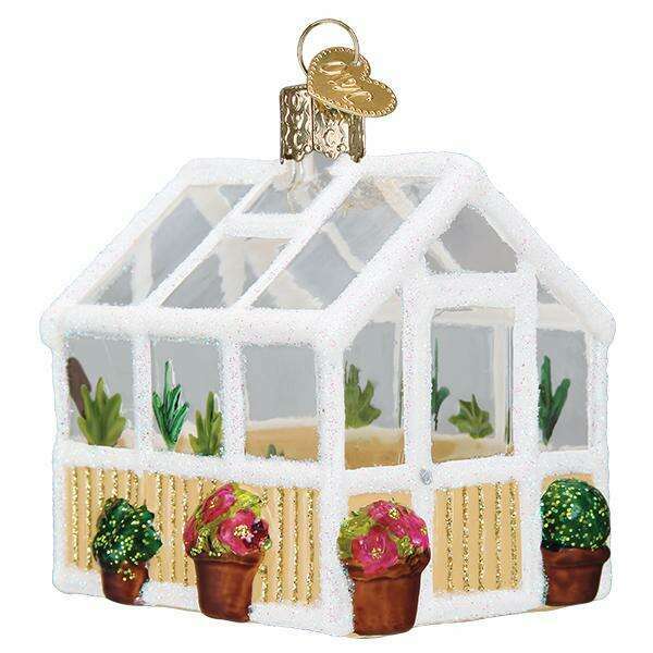 Old World Christmas Greenhouse Blown Glass Ornament