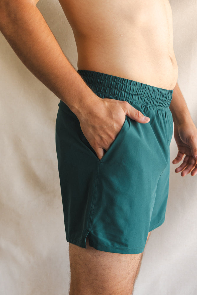 The Green Way | Green Deck Stripe Ball Hammock® 5 Inch Athletic Shorts