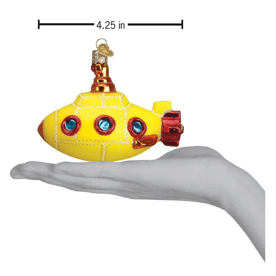 Old World Christmas Groovy Submarine Blown Glass Ornament