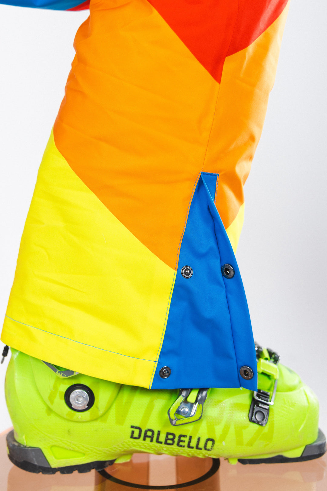 The Groovy Gondola | Orange Retro Swirl One Piece Ski Suit