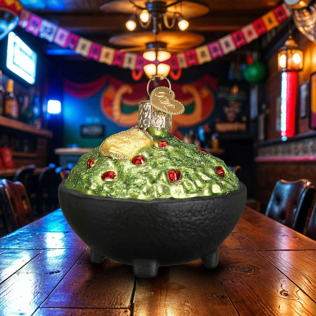 Old World Christmas Guacamole Blown Glass Ornament