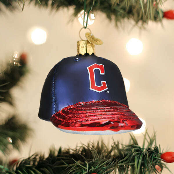 Old World Christmas Guardians Baseball Cap Blown Glass Ornament