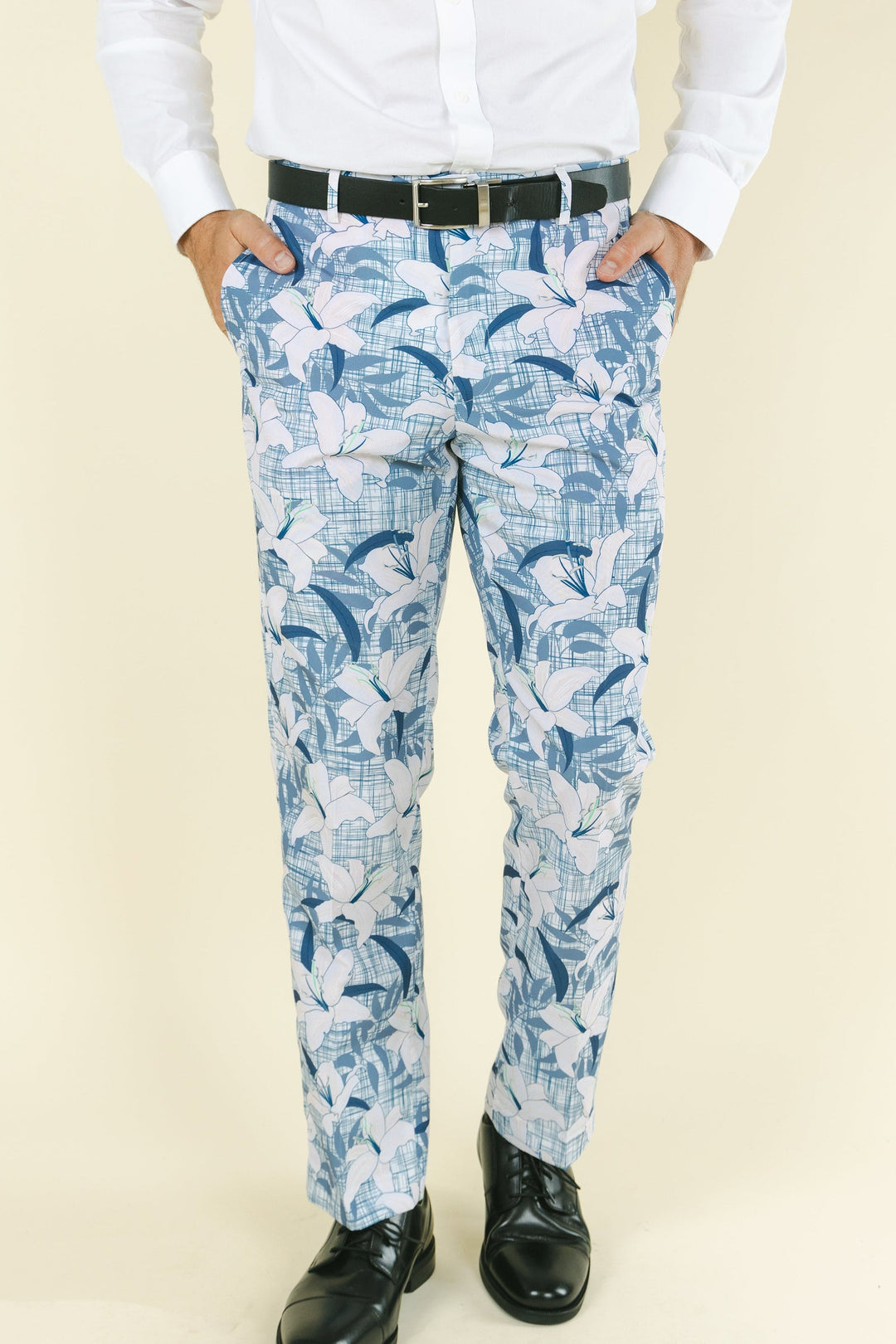 The Gilded Lily | Crosshatch Lilies Suit Pants