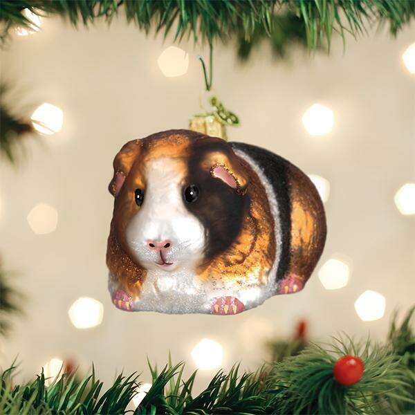 Old World Christmas Guinea Pig Blown Glass Ornament