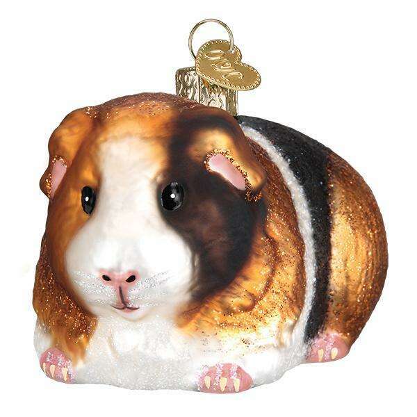 Old World Christmas Guinea Pig Blown Glass Ornament