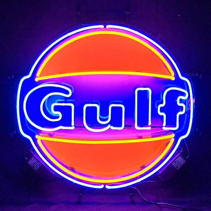 Gulf Gasoline Neon Signs Light