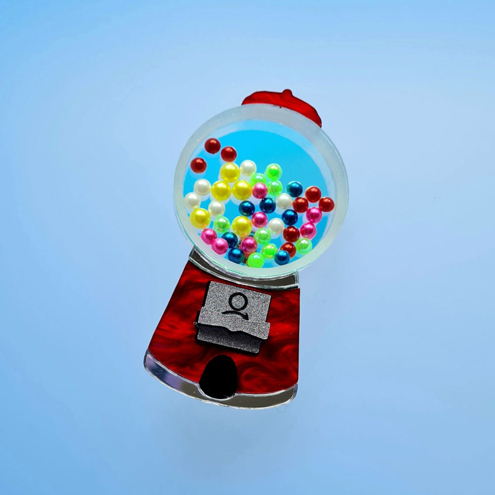 Gumball Sweet Machine Brooch by Cherryloco Jewellery 4