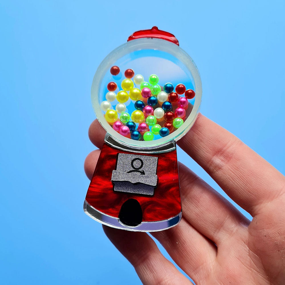 Gumball Sweet Machine Brooch by Cherryloco Jewellery 5