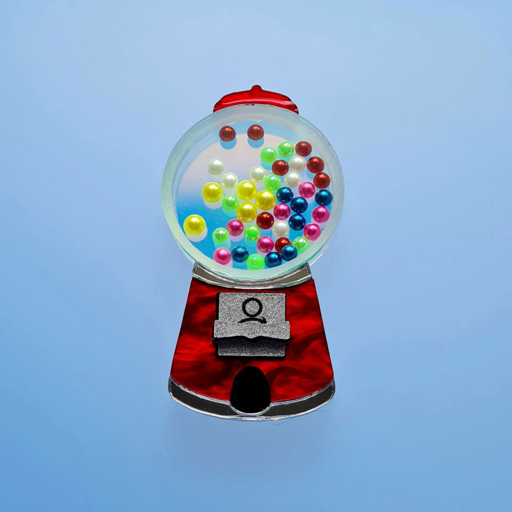 Gumball Sweet Machine Brooch by Cherryloco Jewellery 2