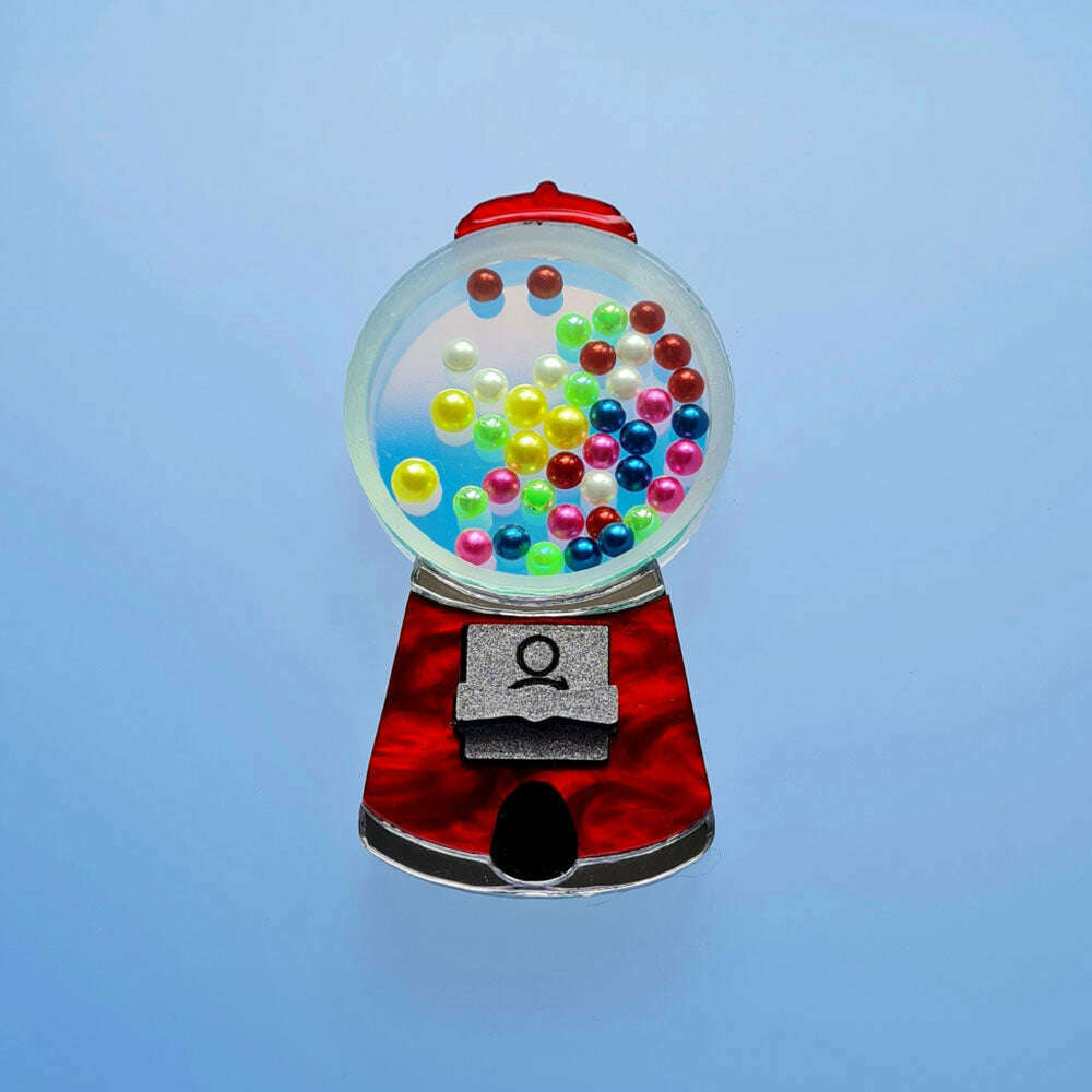 Gumball Sweet Machine Brooch by Cherryloco Jewellery 2