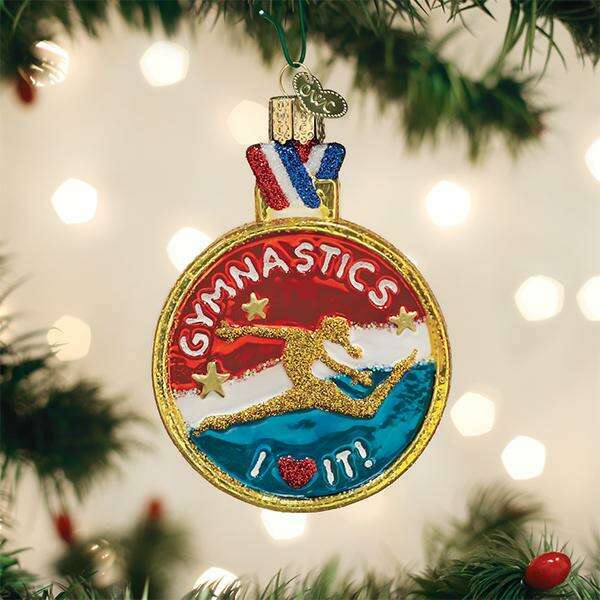 Old World Christmas Gymnastics Blown Glass Ornament