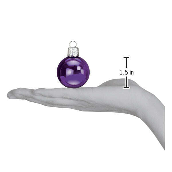 Old World Christmas Halloween Balls 1.5 Inch 12-Count Blown Glass Ornament Set