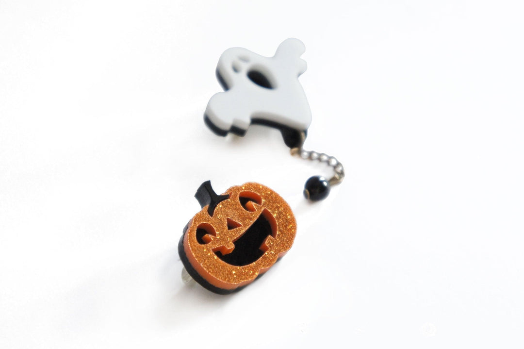 Halloween Laliblue Mini Ghost & Pumpkin Brooches - Quirks!