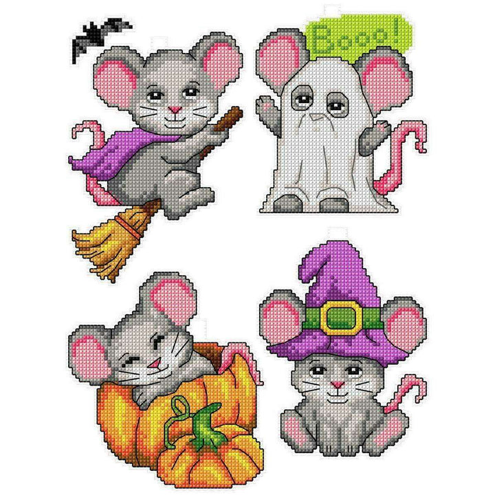 "Halloween Mouses" 102CS Counted Cross-Stitch Kit