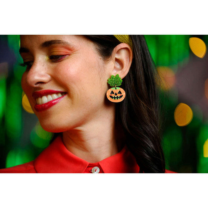 Halloween Pumpkin Earrings by Laliblue – view 2