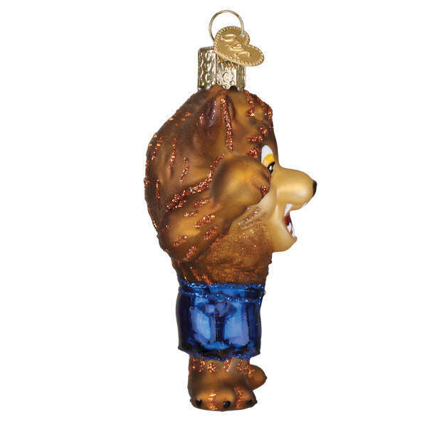 Old World Christmas Halloween Werewolf Blown Glass Ornament