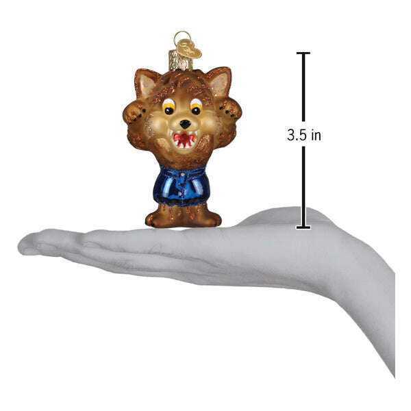 Old World Christmas Halloween Werewolf Blown Glass Ornament
