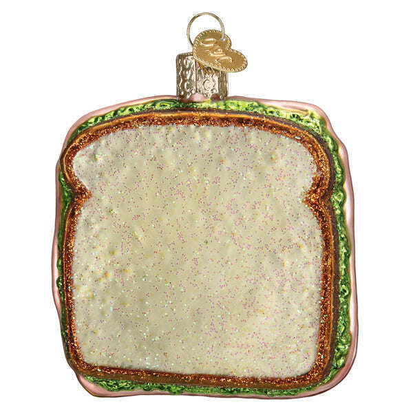 Old World Christmas Ham and Cheese Sandwich Blown Glass Ornament