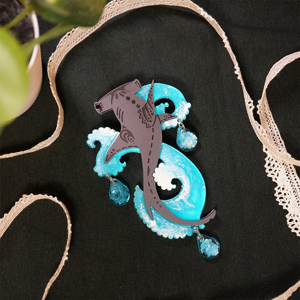 Hammerhead Brooch by Lost Kiwi Designs  2