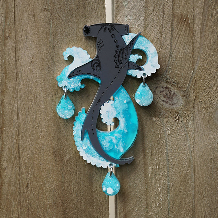 Hammerhead Brooch by Lost Kiwi Designs 