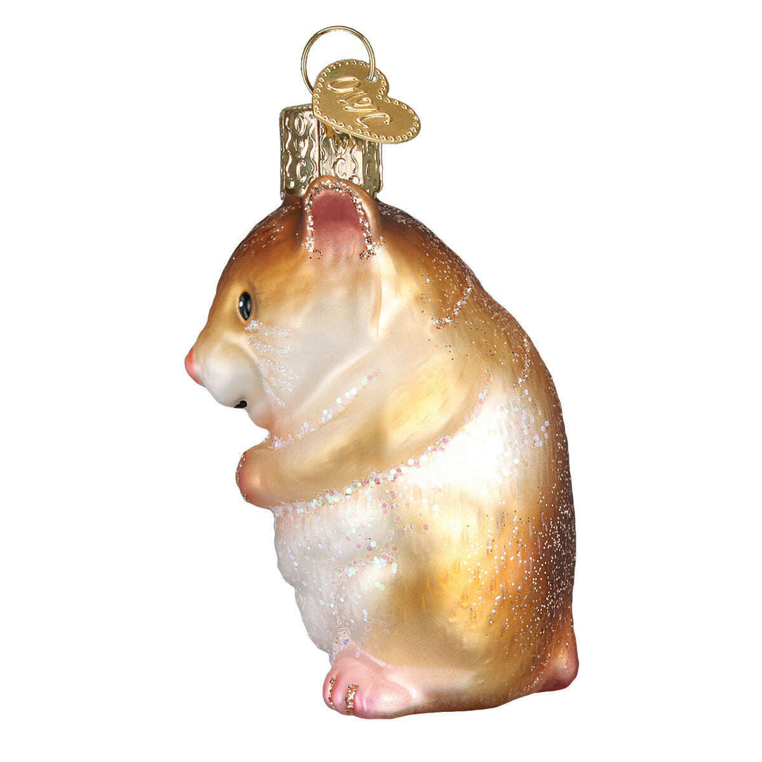 Old World Christmas Hamster Blown Glass Ornament