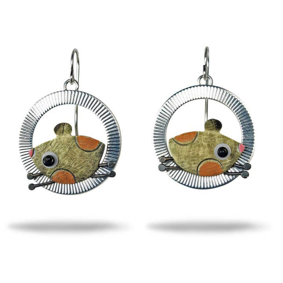 Hamster Wheel Earrings by Faire 