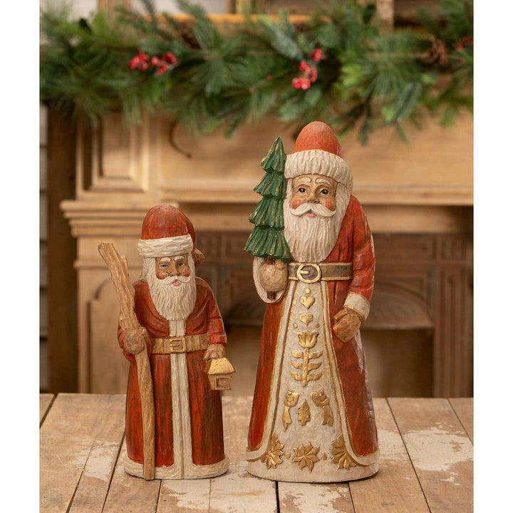 Hand Carved Santa with Staff by Bethany Lowe Designs, image 4