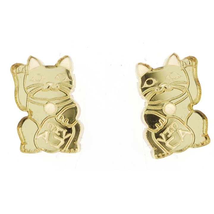LAST CHANCE! Maneki Neko Lucky Cat Earrings