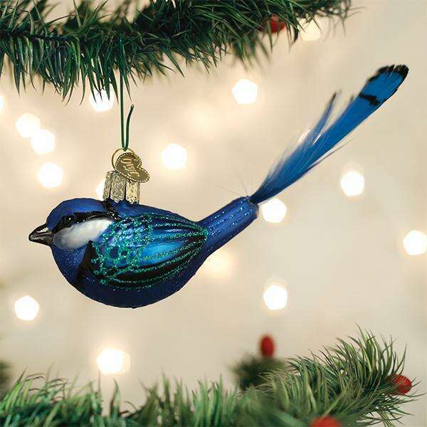 Old World Christmas Hanging Fairy Wren Blown Glass Ornament
