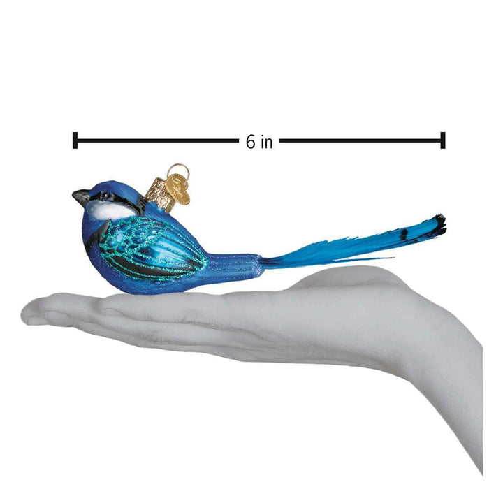 Old World Christmas Hanging Fairy Wren Blown Glass Ornament