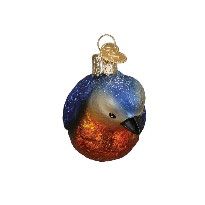 Old World Christmas Hanging Western Bluebird Blown Glass Ornament