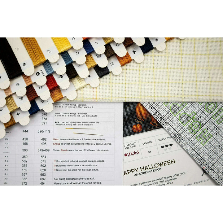 Happy Halloween BU5069L Counted Cross-Stitch Kit