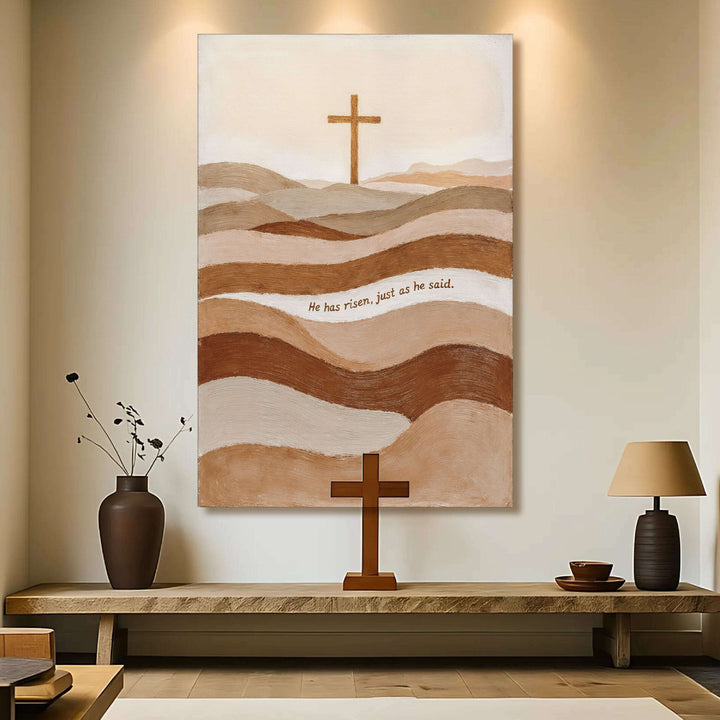 He Has Risen Just As He Said Faith Sign