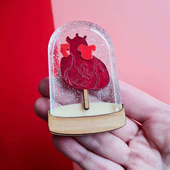 Heart In A Bell Jar Necklace by Cherryloco Jewellery 3