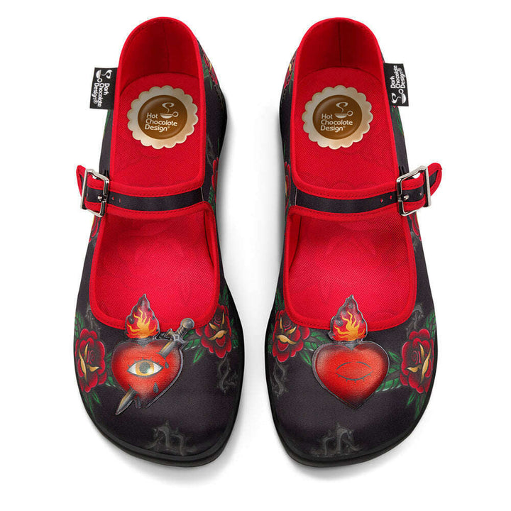 Heart Women's Mary Jane Flat