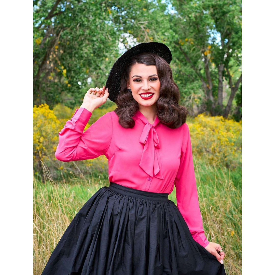 Helen Retro Blouse in Pink