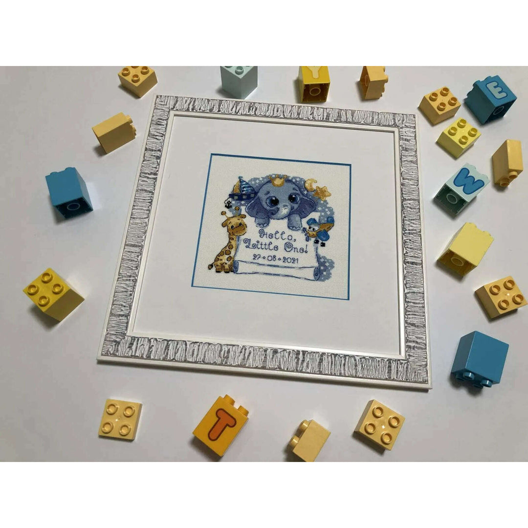 Hello, Little One! (for boy) R1935 Counted Cross Stitch Kit