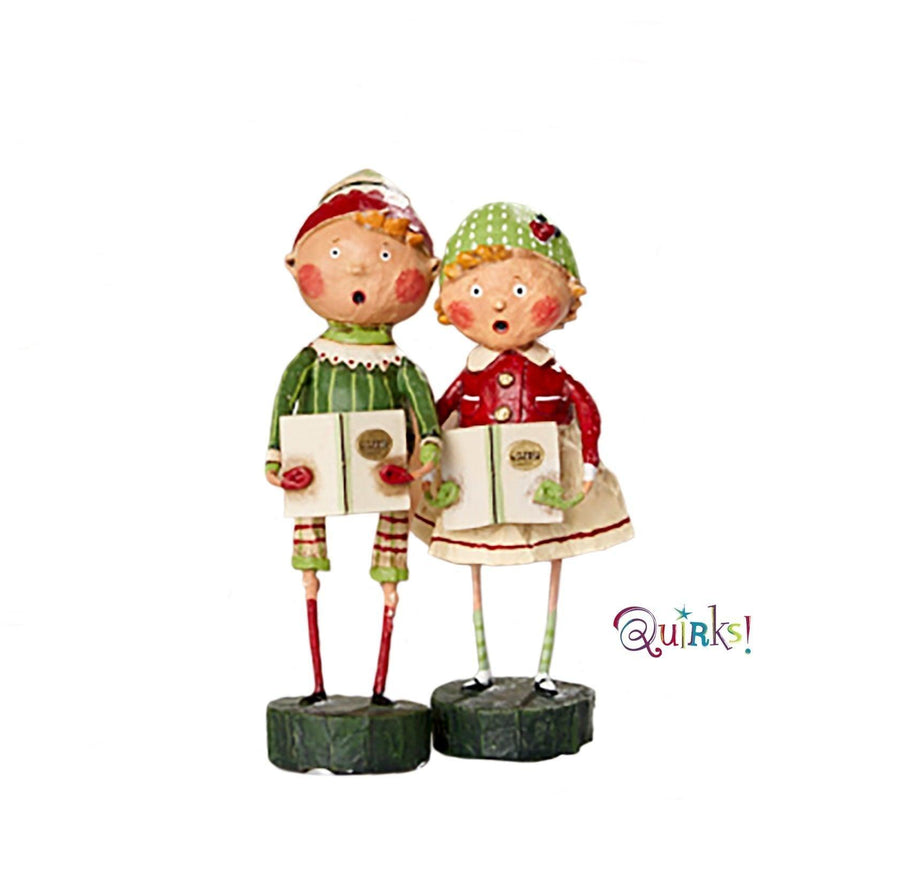 Henry & Holly Come a Caroling Set of 2 Christmas Lori Mitchell Collectible Figurine - Quirks!