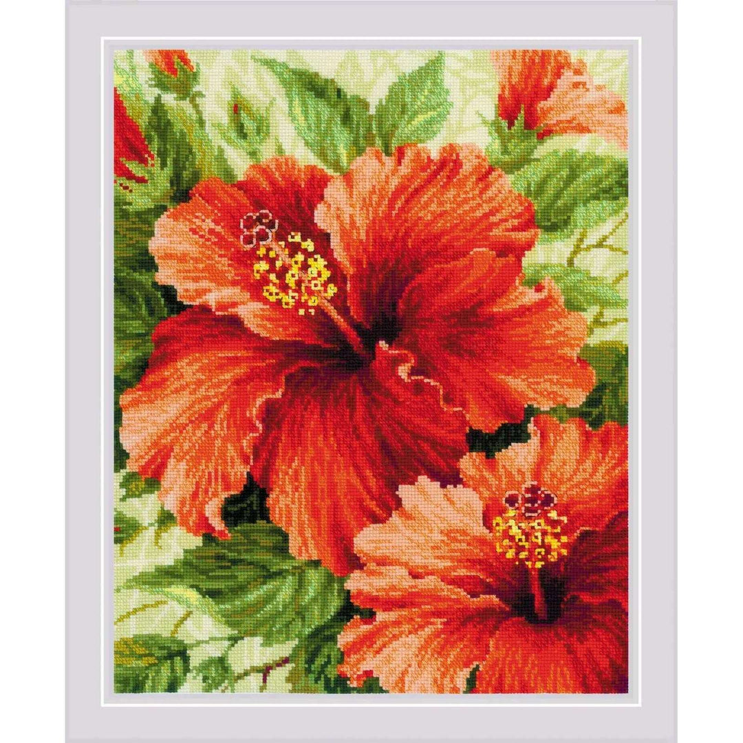 Hibiscus R1967 Counted Cross Stitch Kit