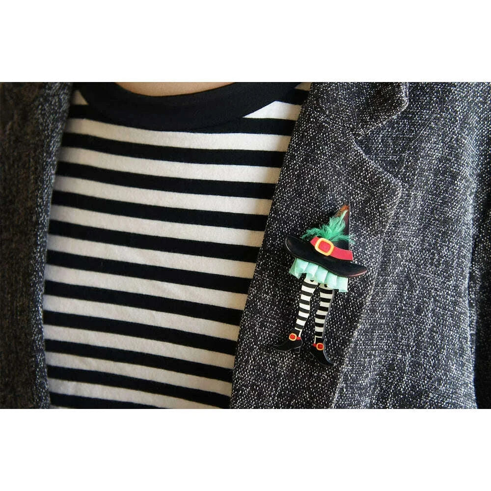 Hidden Witch Halloween Brooch by Laliblue - Quirks!