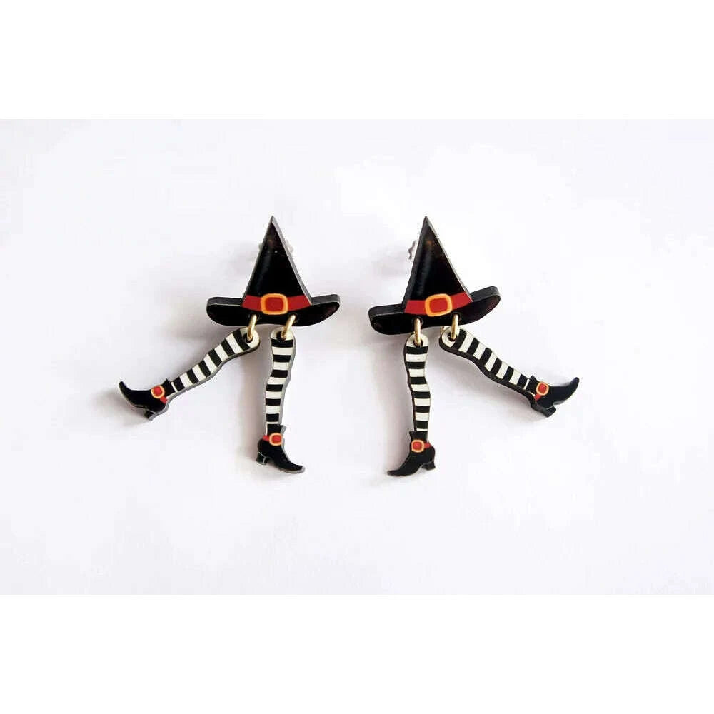 Hidden Witch Halloween Earrings by Laliblue - Quirks!