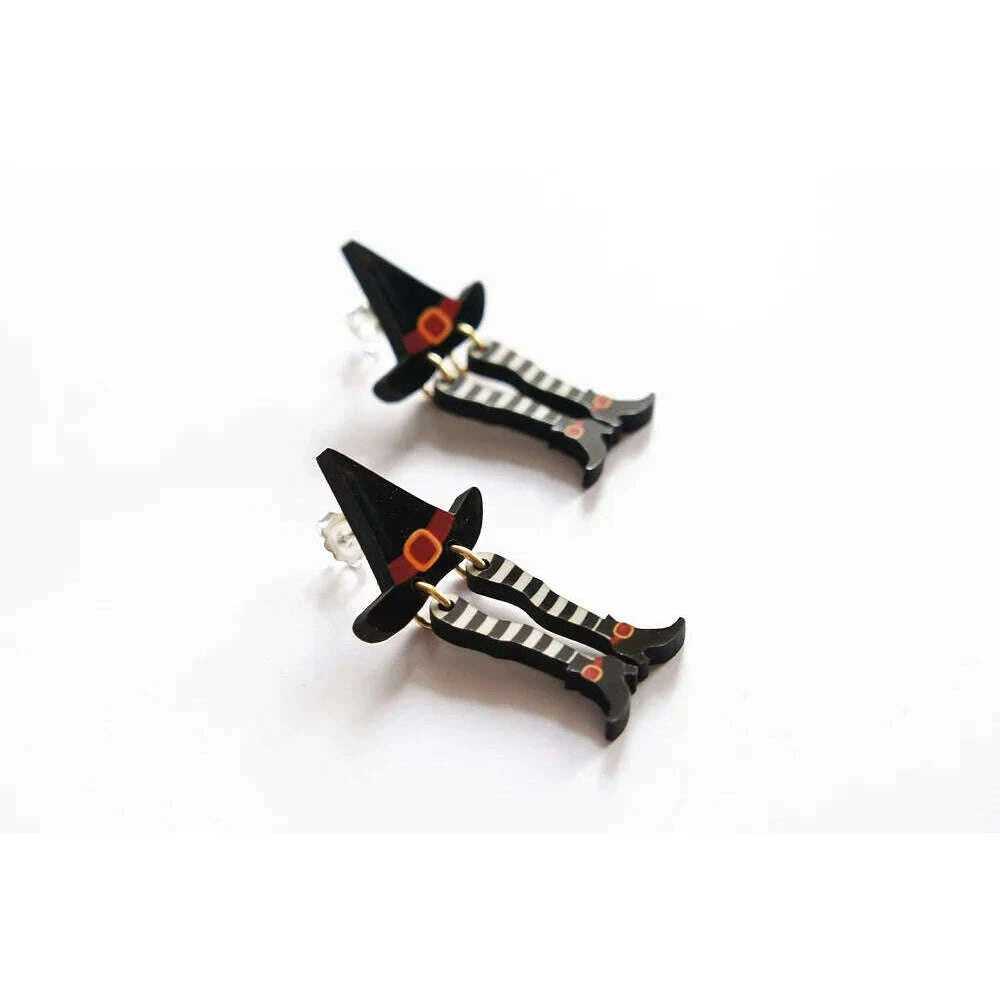 Hidden Witch Halloween Earrings by Laliblue - Quirks!