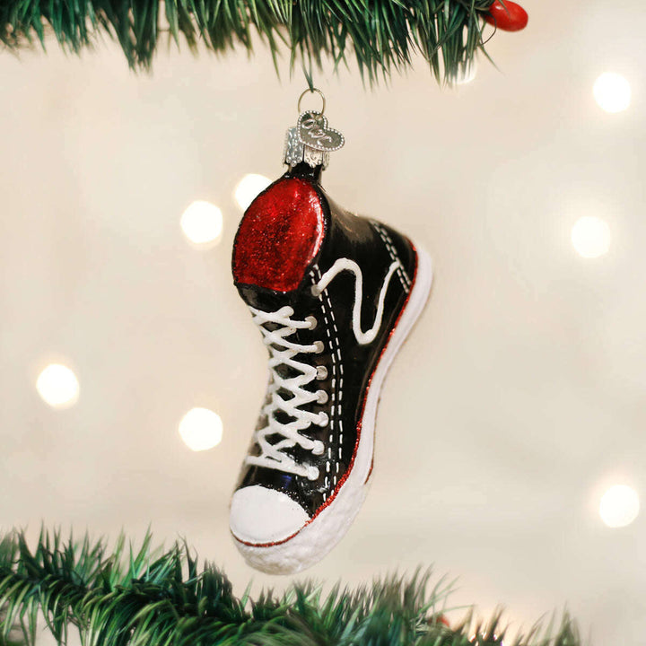 Old World Christmas High Top Sneaker Blown Glass Ornament