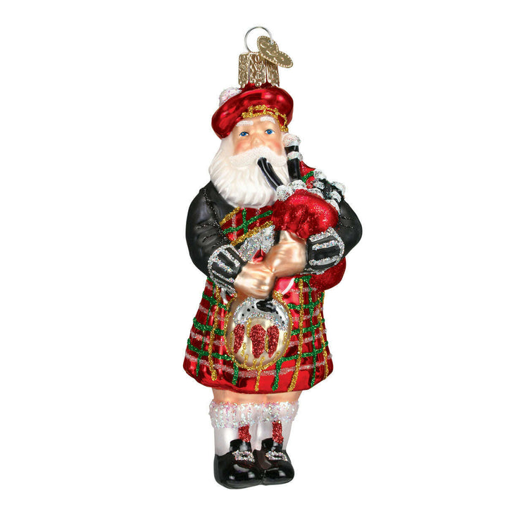 Old World Christmas Highland Santa Blown Glass Ornament