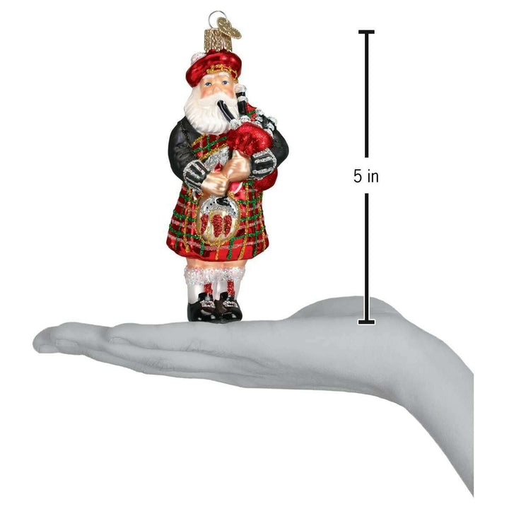 Old World Christmas Highland Santa Blown Glass Ornament
