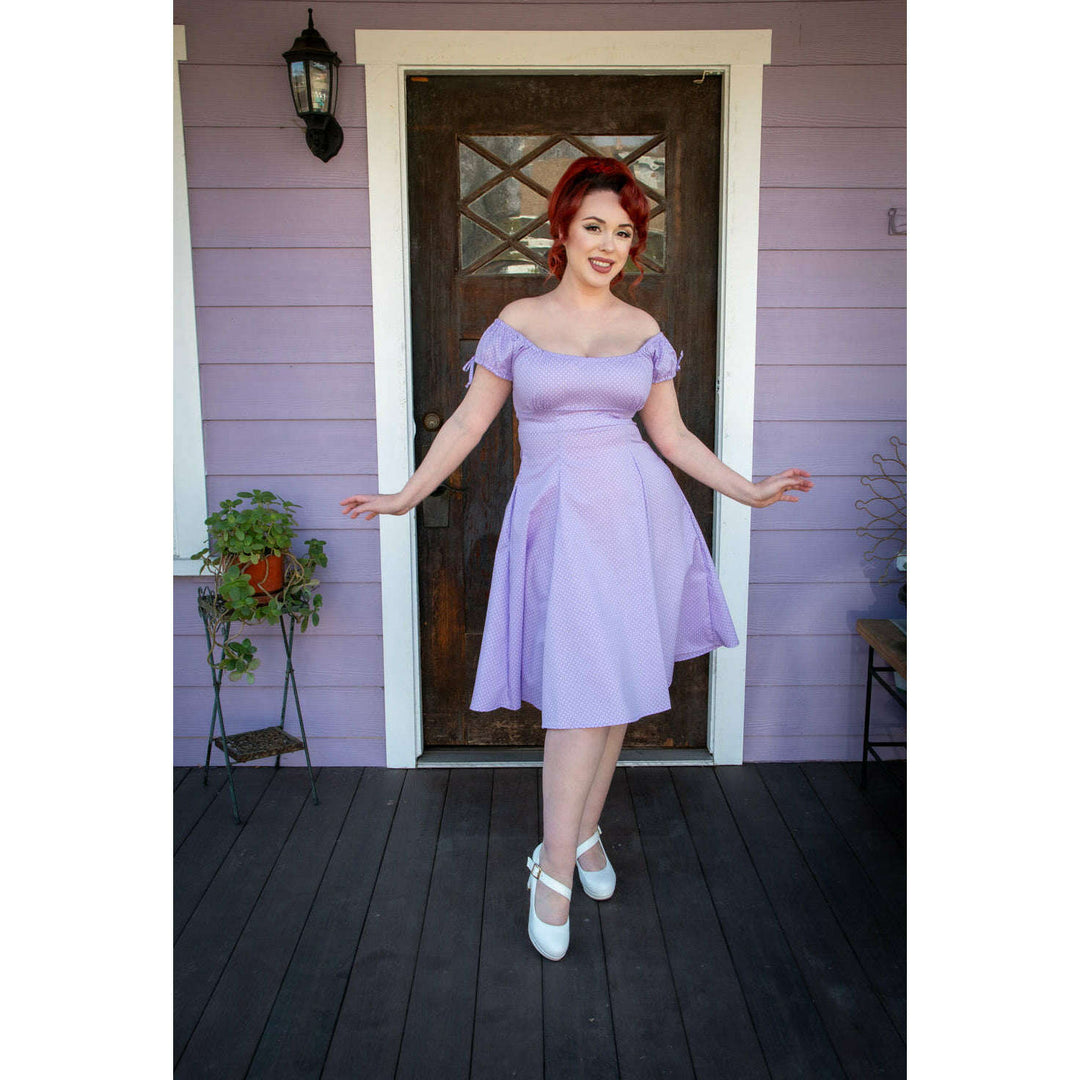 Hilda Dress - Lavender Dot *sale