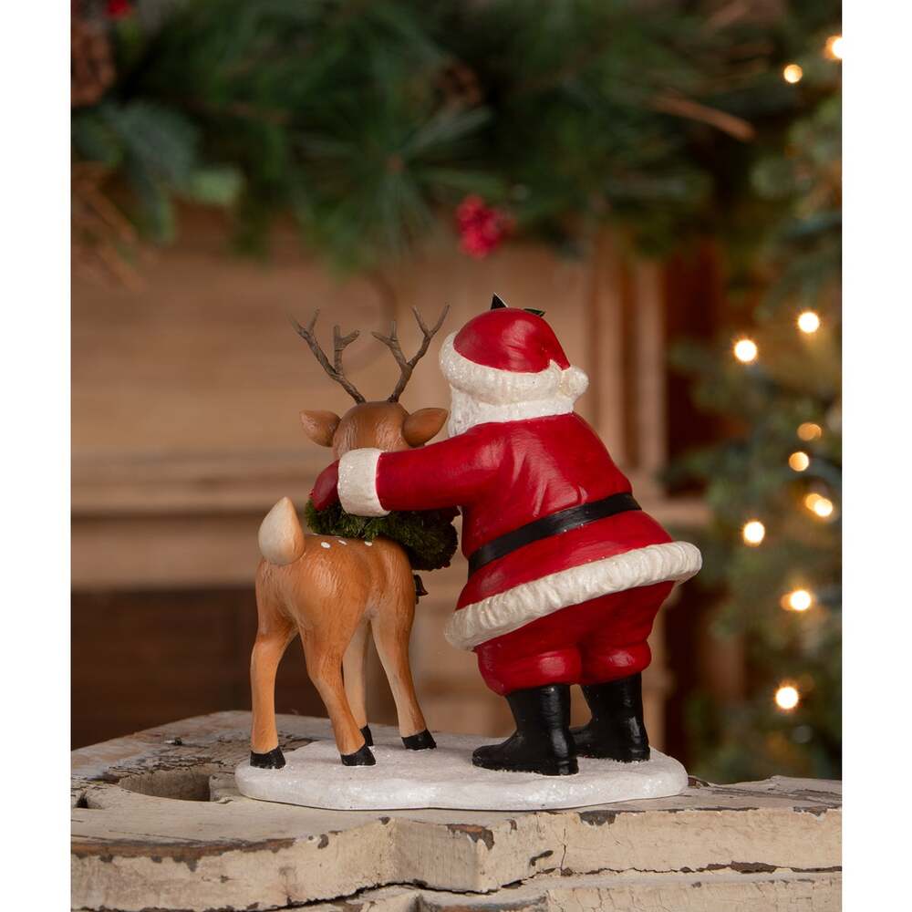 HO HO Santa with Rudolph by Bethany Lowe Designs 1