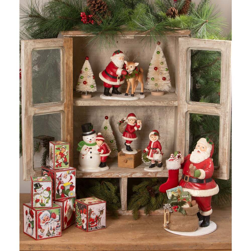 HO HO Santa with Rudolph by Bethany Lowe Designs 2