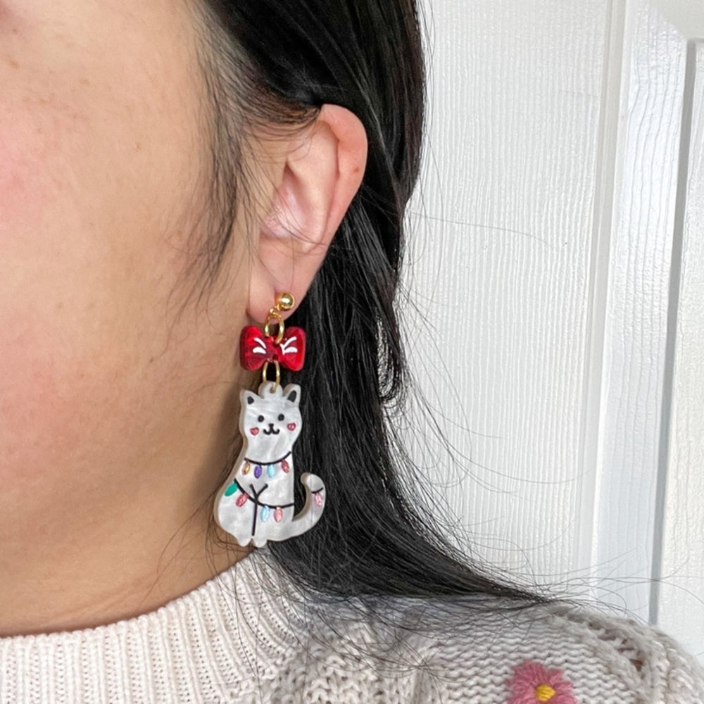 Holiday Cat Friends Earrings 3