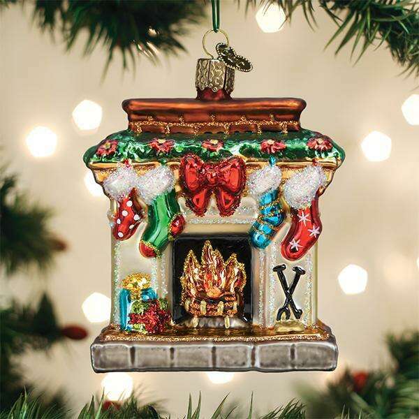 Old World Christmas Holiday Hearth Blown Glass Ornament